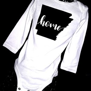 ARKANSAS "Home" State Onesie, 12 mos